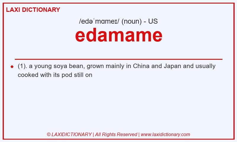 Definition edamame in American English