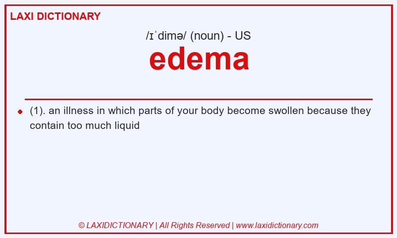 Definition edema in American English