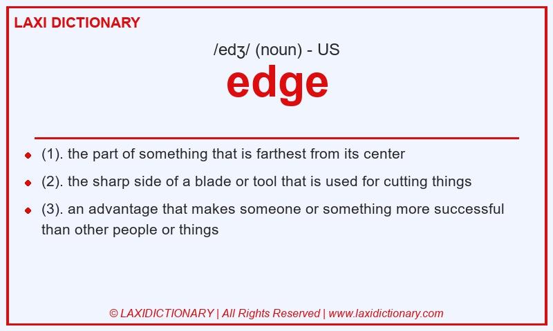 Definition edge in American English