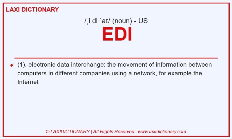 Definition EDI in American English