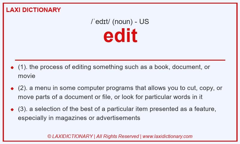 Definition edit in American English
