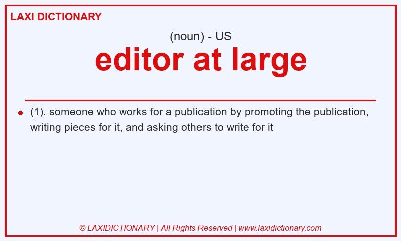 Definition editor at large in American English