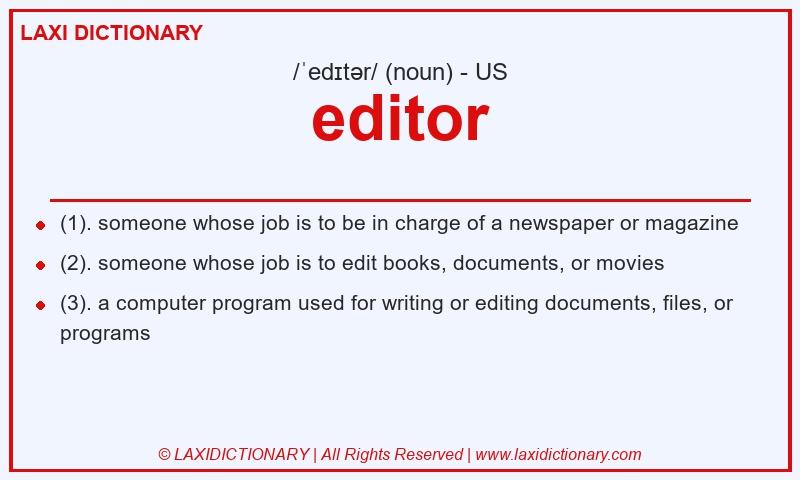 Definition editor in American English