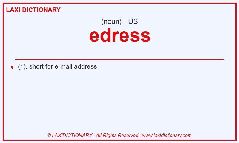 Definition edress in American English