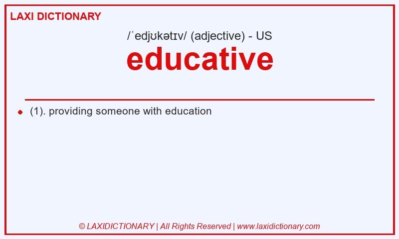 Definition educative in American English