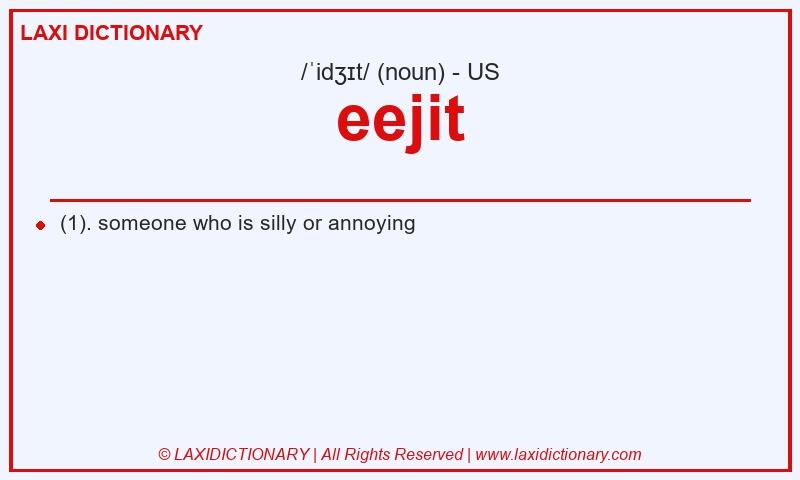 Definition eejit in American English