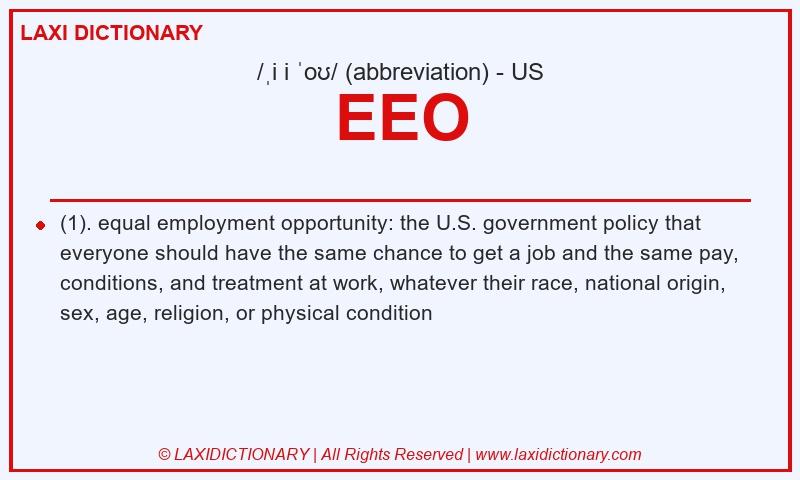 Definition EEO in American English