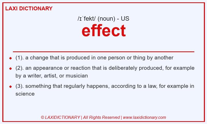 Definition effect in American English