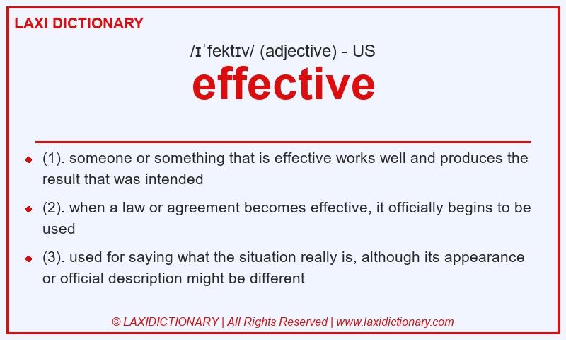 Definition effective in American English