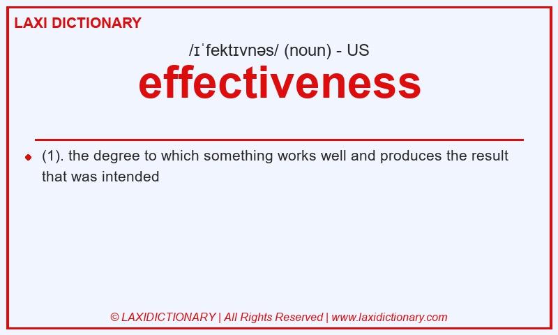 Definition effectiveness in American English