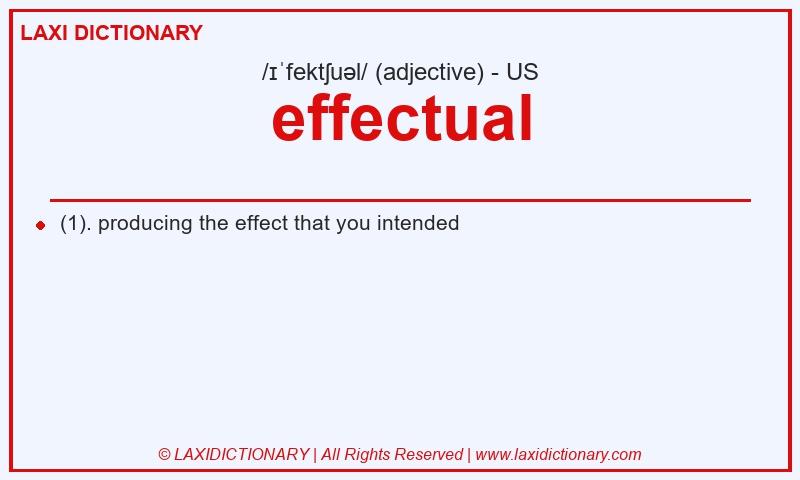 Definition effectual in American English