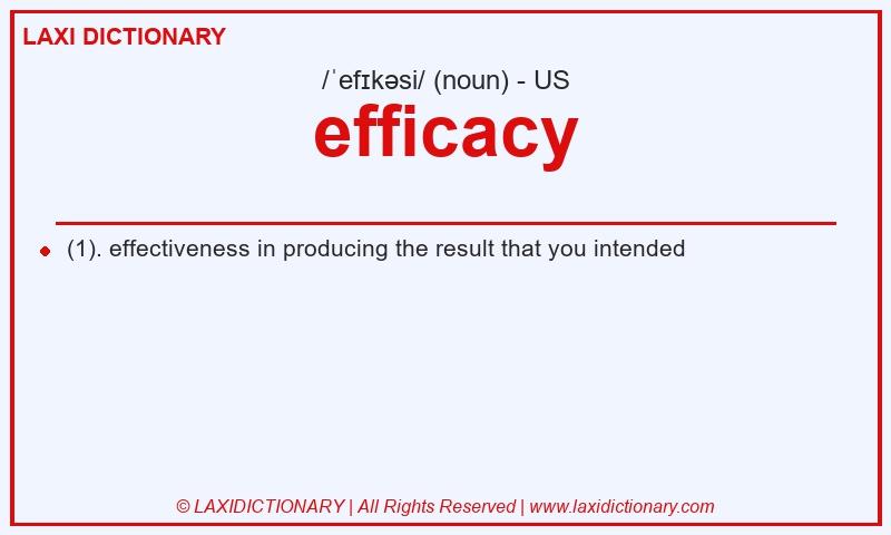 Definition efficacy in American English