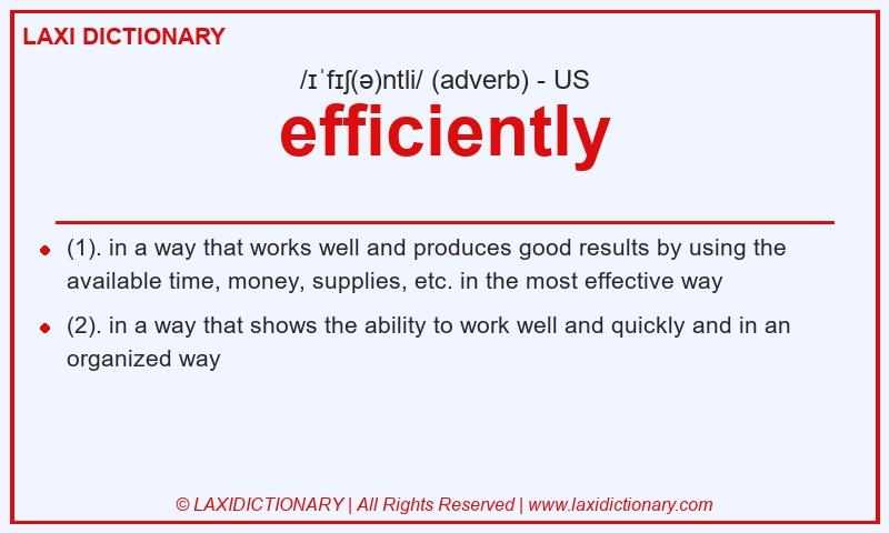 Definition efficiently in American English