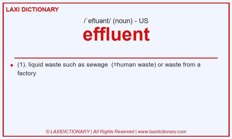 Definition effluent in American English
