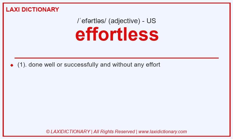 Definition effortless in American English