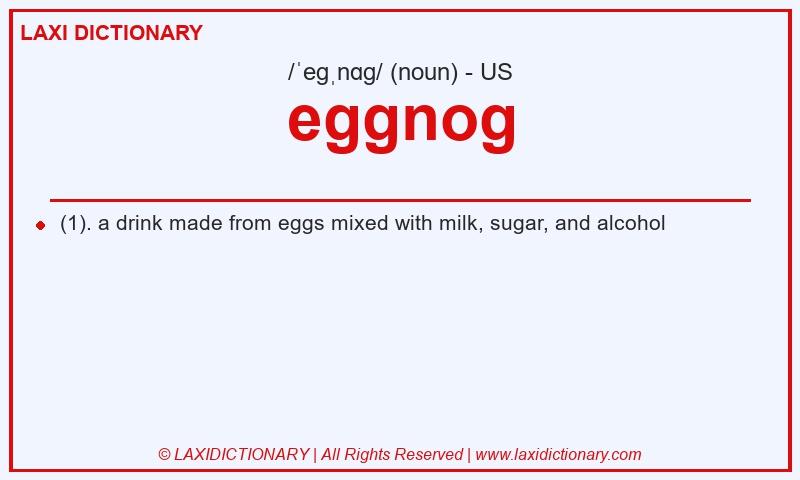Definition eggnog in American English