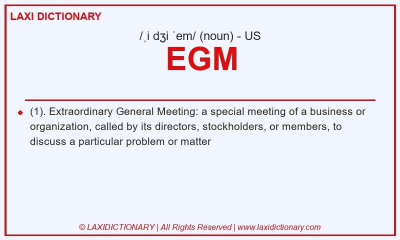 Definition EGM in American English