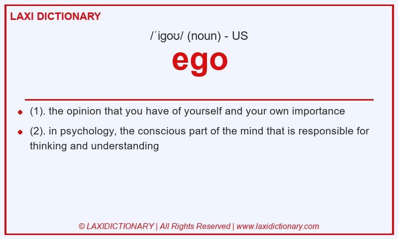 Definition ego in American English