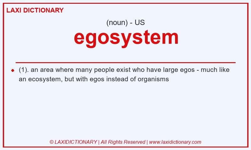 Definition egosystem in American English