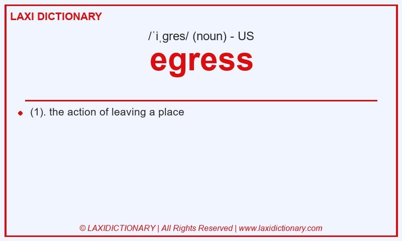 Definition egress in American English