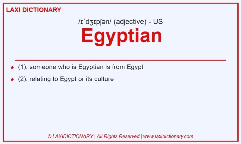 Definition Egyptian in American English