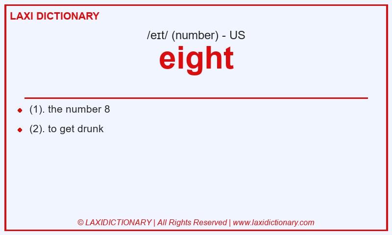 Definition eight in American English