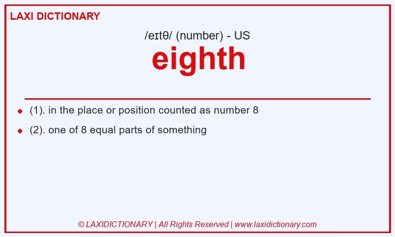Definition eighth in American English