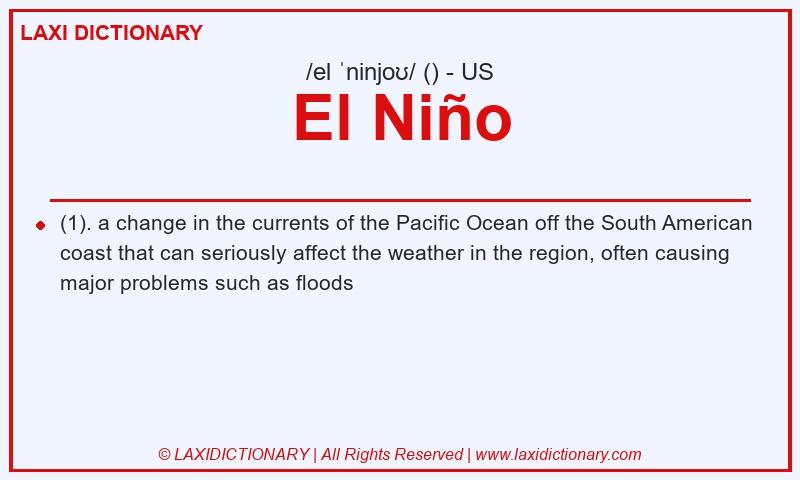 Definition El Niño in American English