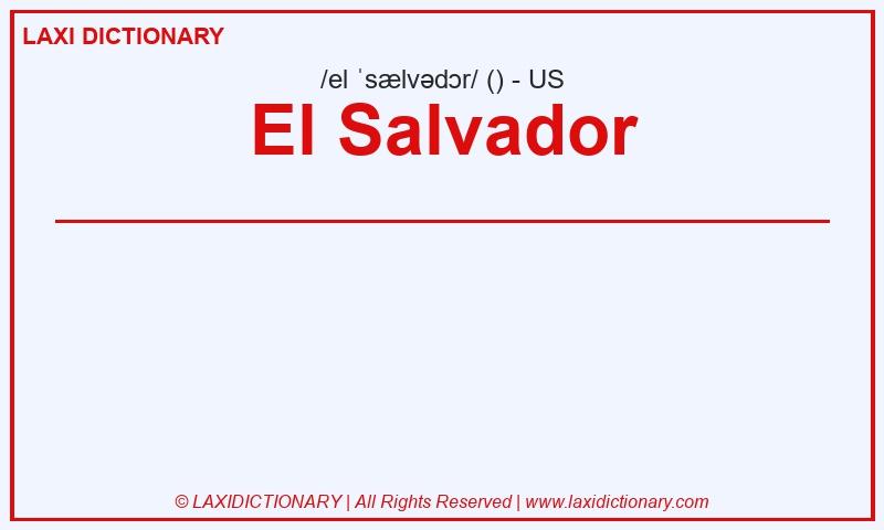 Definition El Salvador in American English