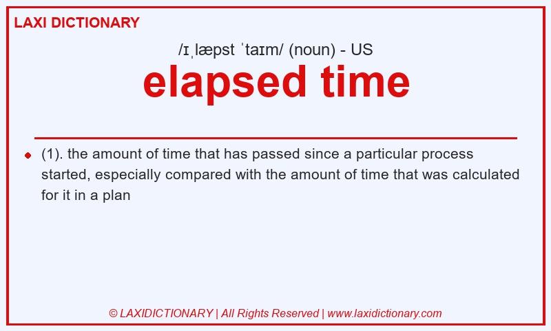 Definition elapsed time in American English