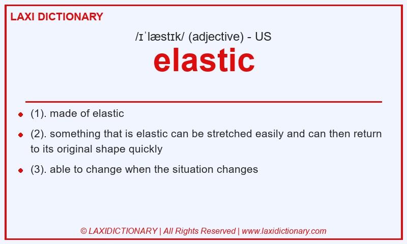 Definition elastic in American English
