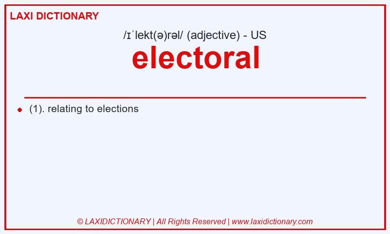 Definition electoral in American English
