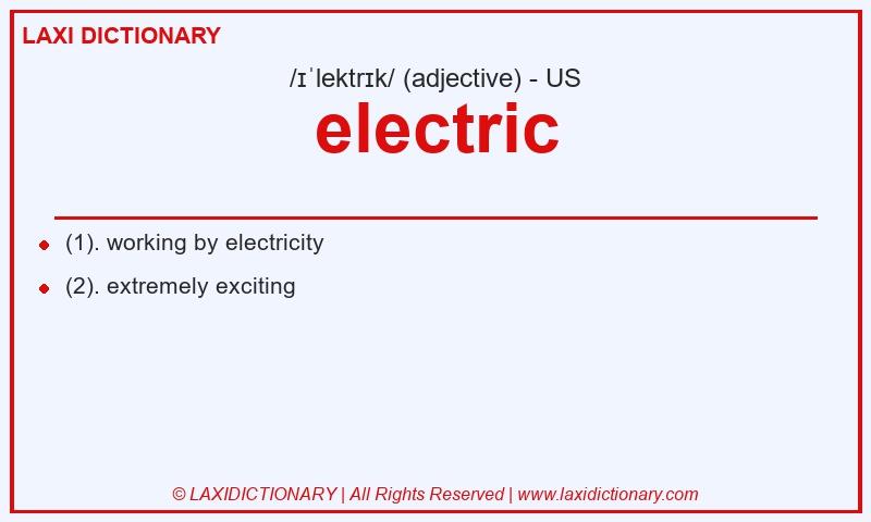 Definition electric in American English