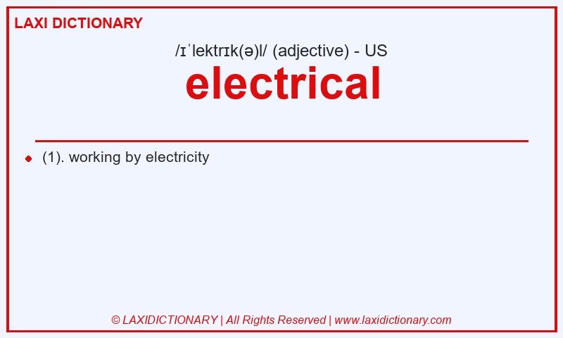 Definition electrical in American English