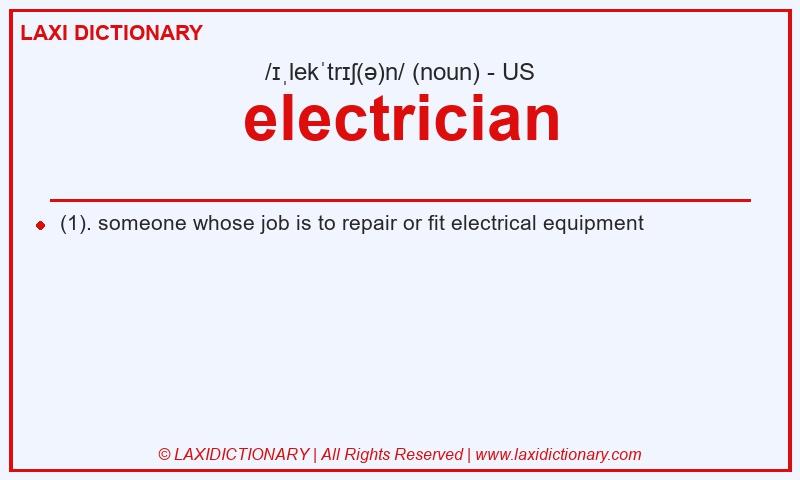 Definition electrician in American English