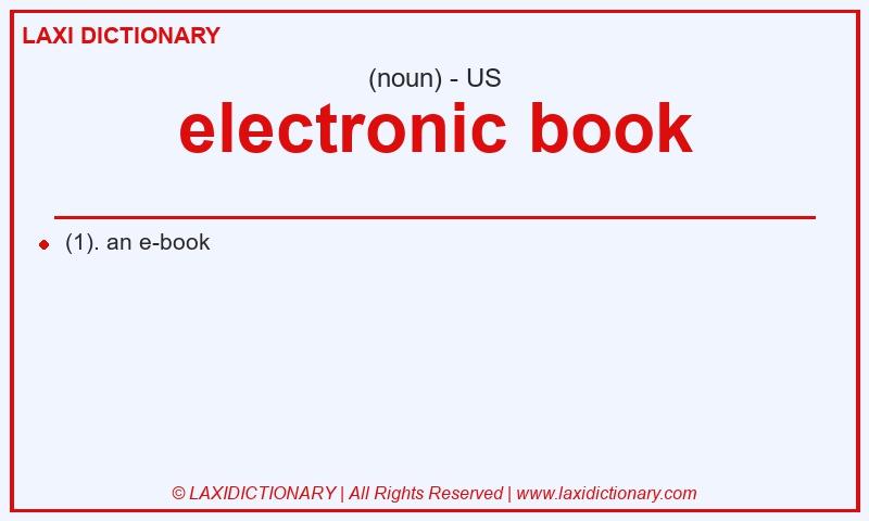 Definition electronic book in American English