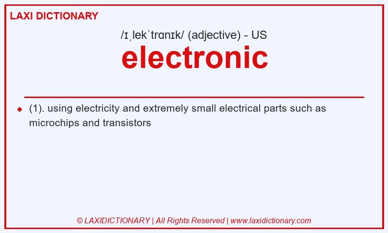 Definition electronic in American English