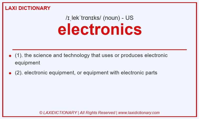 Definition electronics in American English