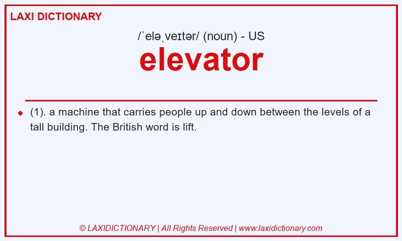 Definition elevator in American English