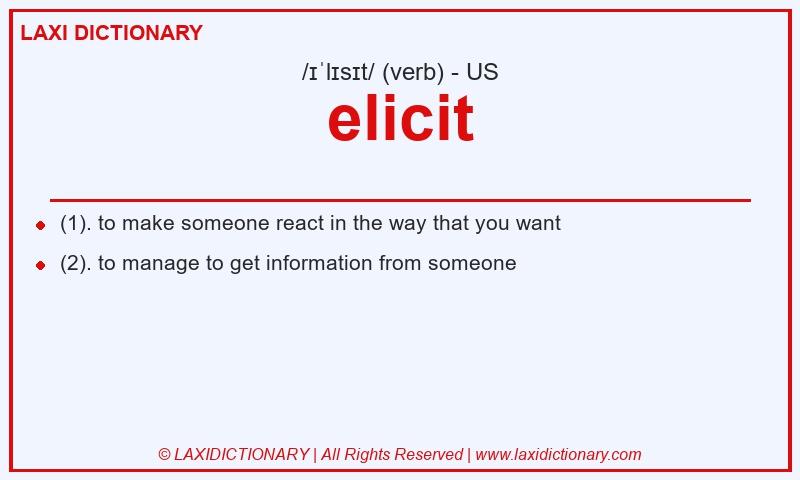 Definition elicit in American English