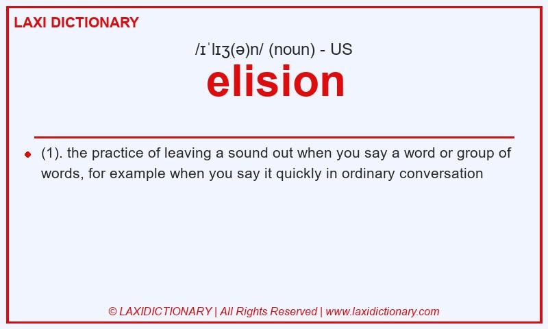 Definition elision in American English