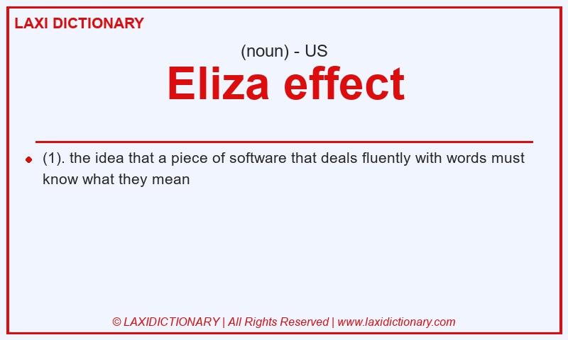 Definition Eliza effect in American English