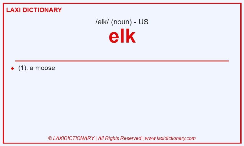 Definition elk in American English