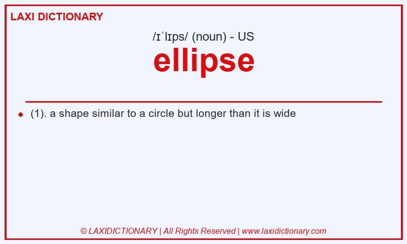 Definition ellipse in American English