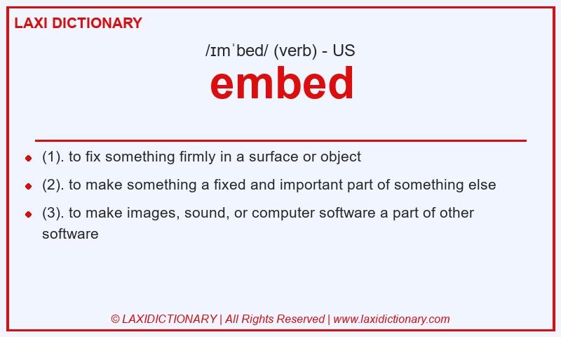 Definition embed in American English