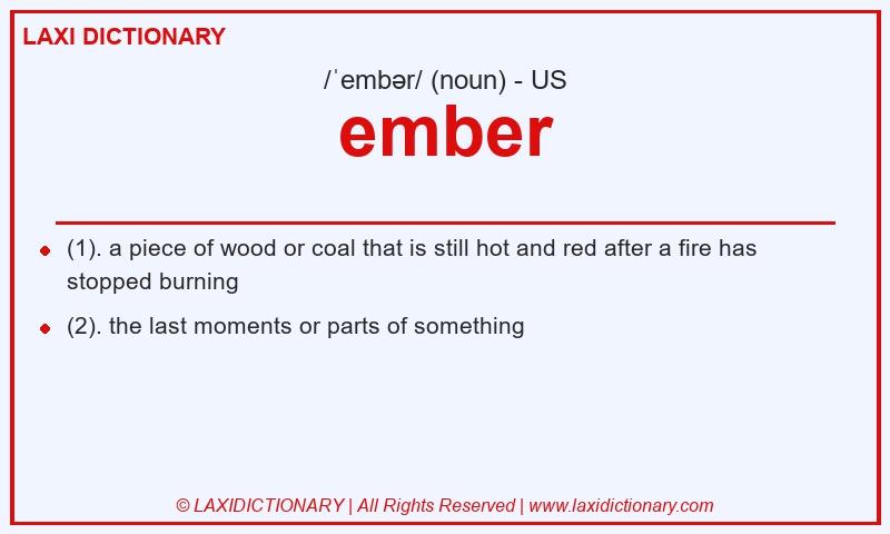 Definition ember in American English