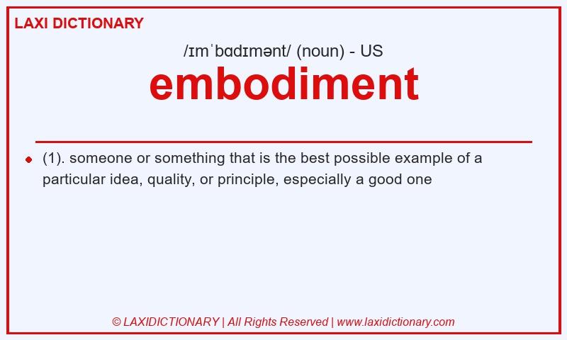 Definition embodiment in American English