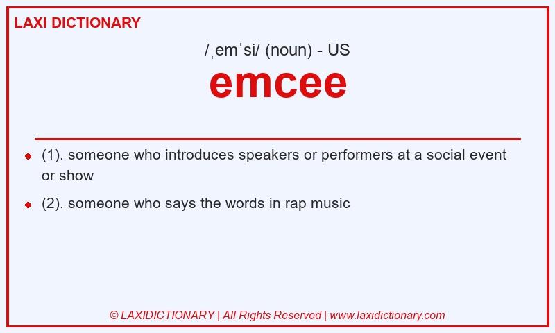 Definition emcee in American English