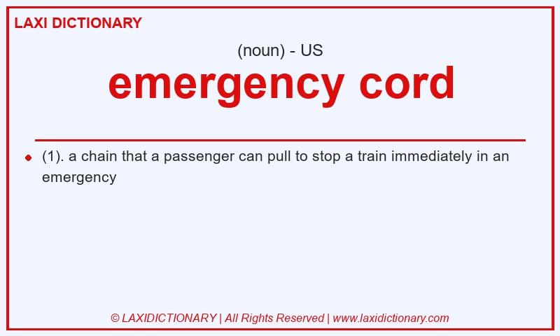 Definition emergency cord in American English