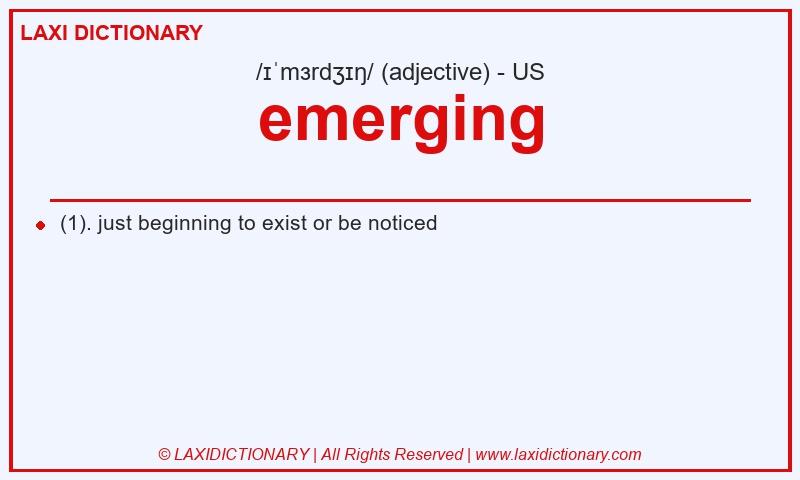 Definition emerging in American English